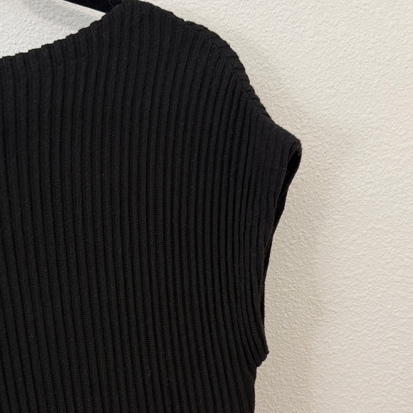 Maeve Black Ribbed Mini Dress - Picture 2 of 10